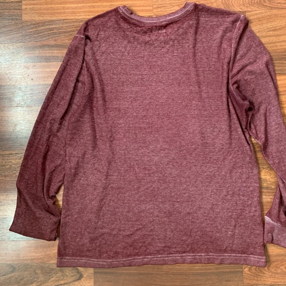 Darth Vader Star Wars Long Sleeve Maroon Thermal Waffle Knit Shirt Size Large - Picture 6 of 6